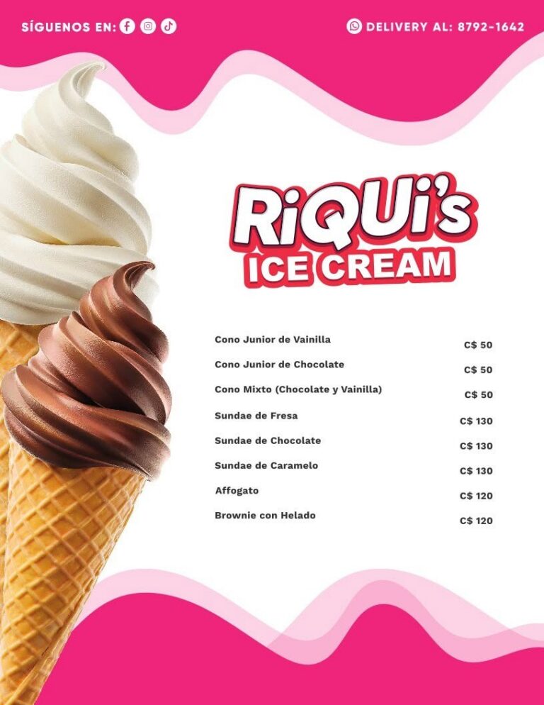 Helados RiQUi's Ice Cream en Rivas: conos, sundaes, affogato y brownie con helado